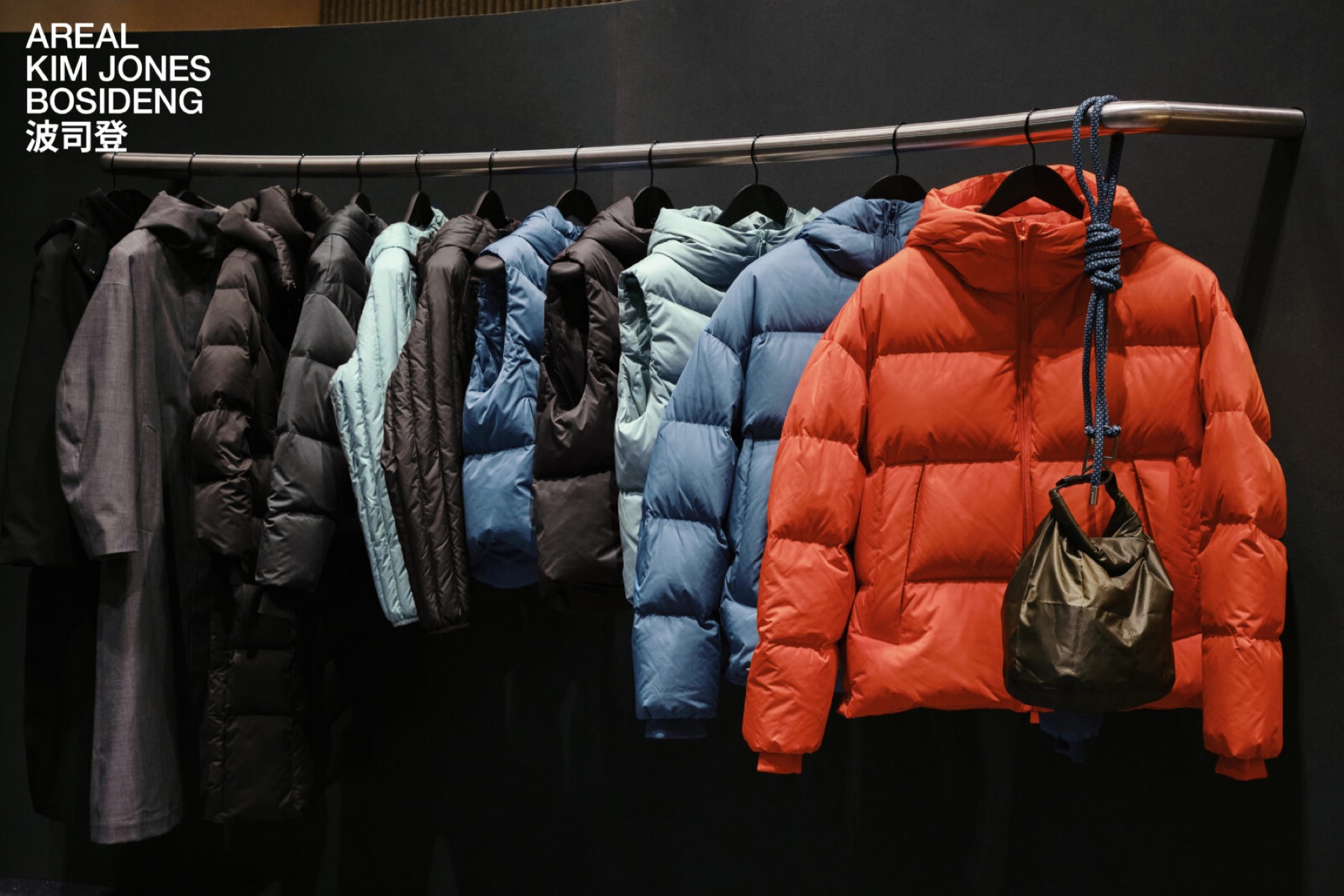 AREAL by Kim Jones collection merchandising at the Paris pop-up