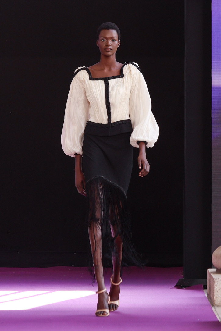 GRACE CHEN black and white runway look